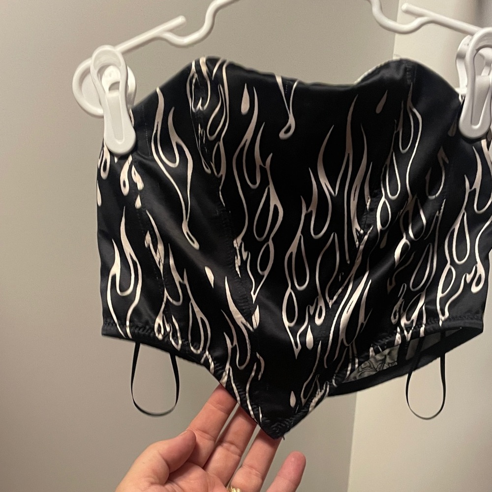 Urban Outfitters Black and White Corset Top